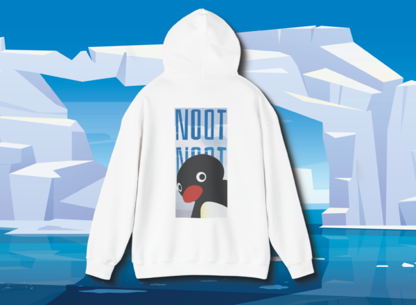 Pingu Noot Noot Hoodie - Cute Cartoon Penguin Gift, Funny Animal Lover Sweatshirt, Kids Winter Fashion, Men Women Unisex Jumper, Birthday - Image 4